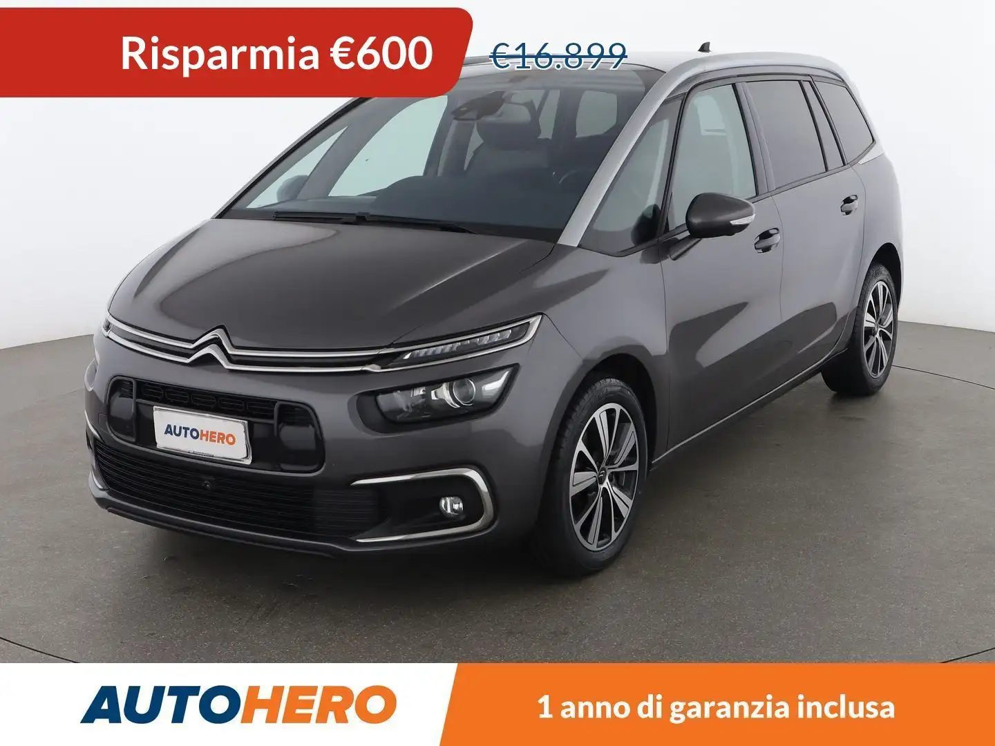 Citroen C4 SpaceTourer 2.0 Blue-HDi Shine 160 CV EAT8 Szary - 1