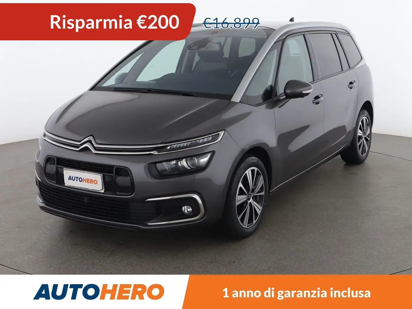 Citroen C4 SpaceTourer 2.0 Blue-HDi Shine 160 CV EAT8 Gris - 1