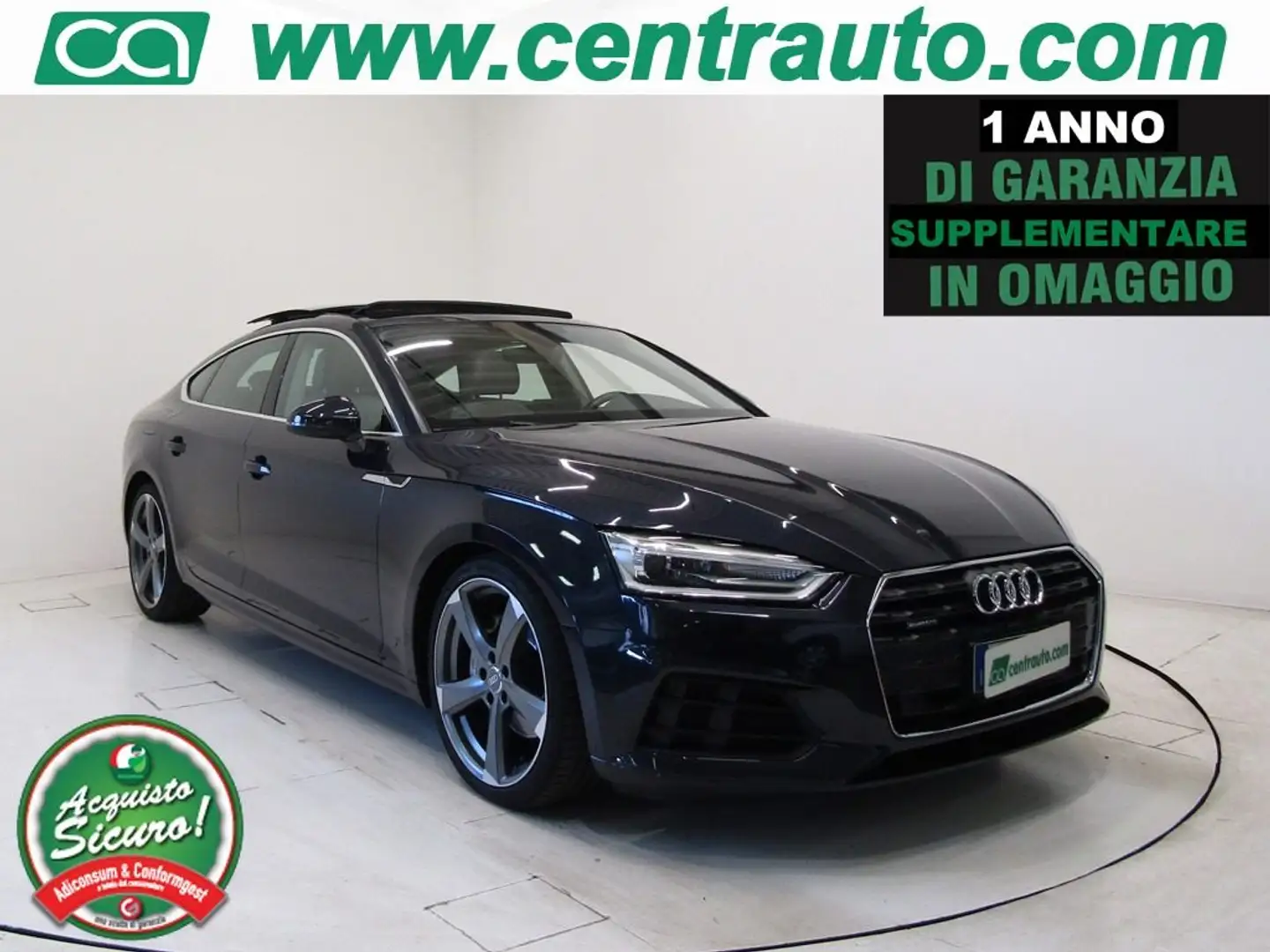 Audi A5 SPB 2.0 TDI quattro S tronic Sport * TETTO APRI.* Grigio - 1
