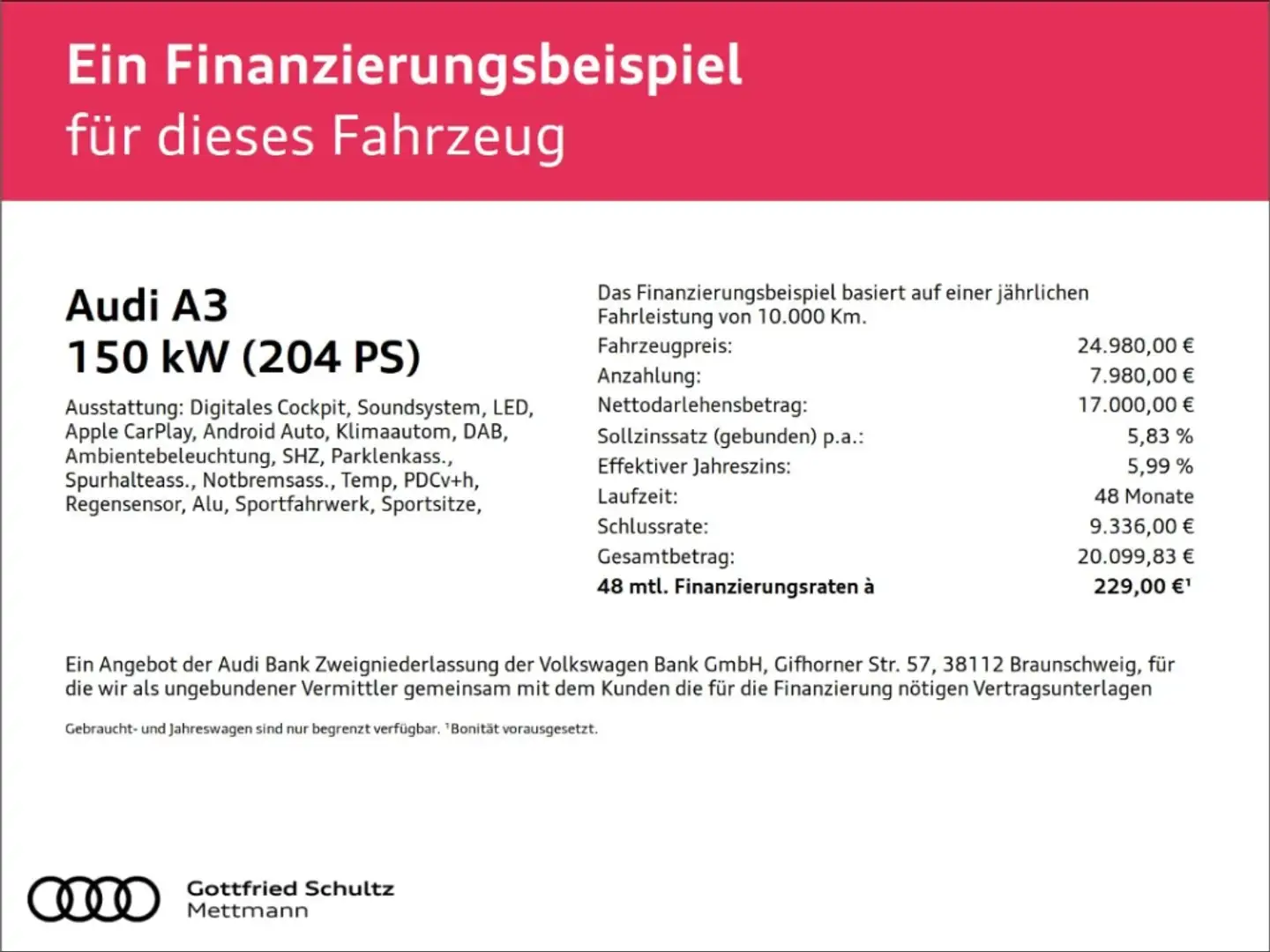 Audi A3 Sb S line 40 TFSI e LED NAVI B&O Weiß - 2