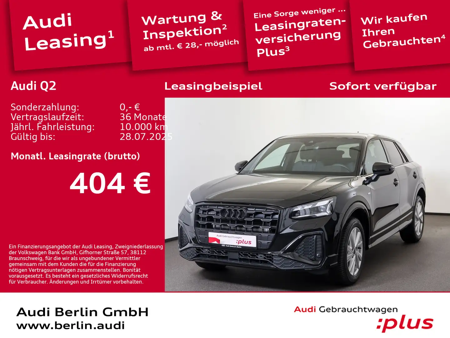 Audi Q2 S line 40 TFSI qu. S tr. AHK PDC RFK NAVI Schwarz - 1