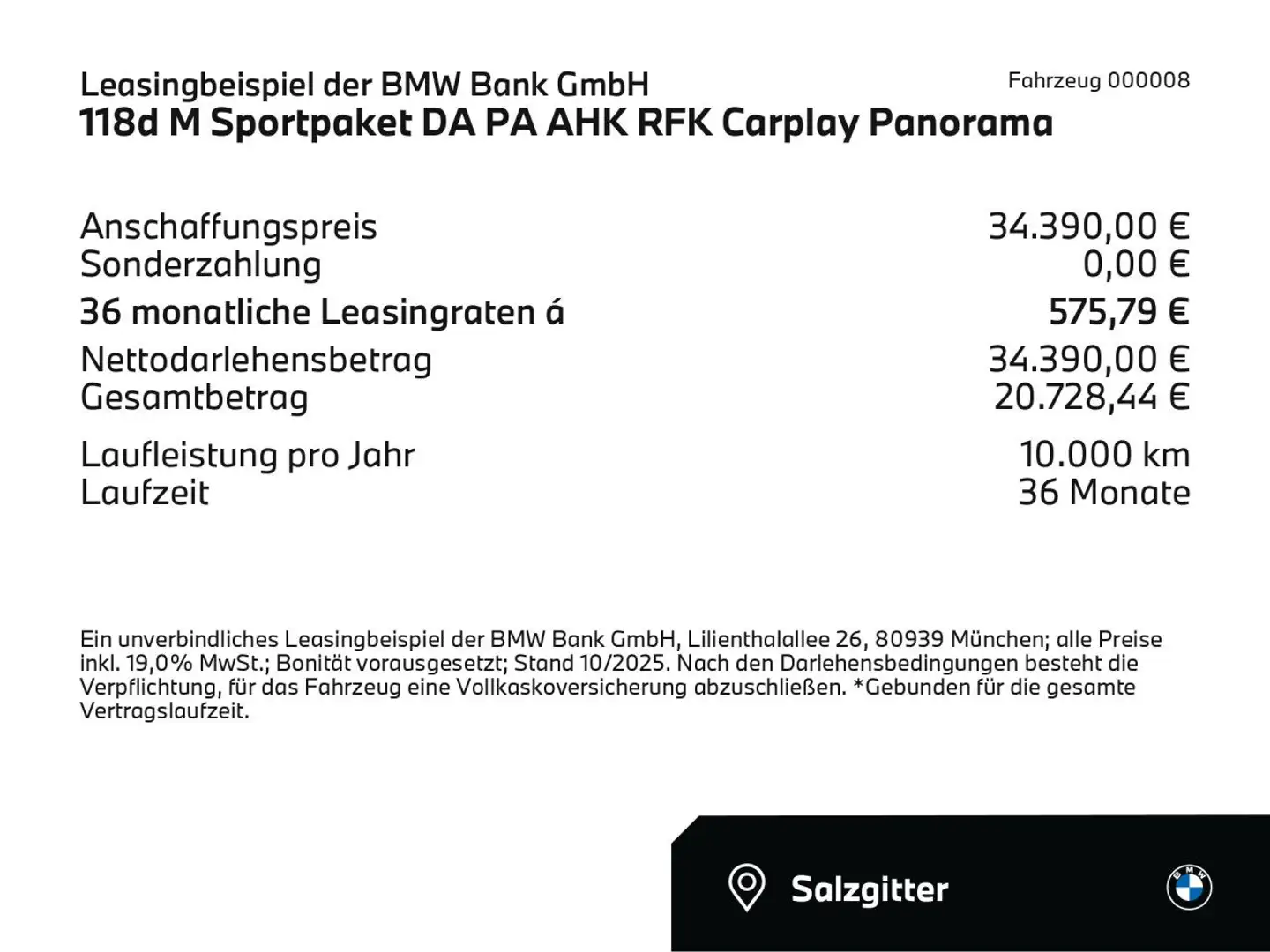 BMW 118 d M Sportpaket DA PA AHK RFK Carplay Panorama Grigio - 2