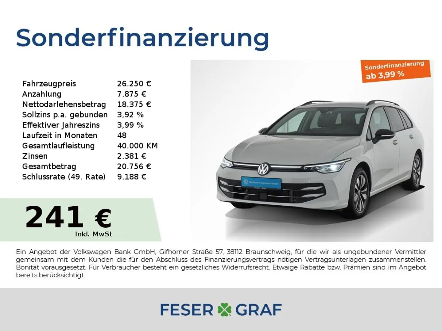 Volkswagen Golf Variant 1.5 TSI Goal AHK LED Rückfahrkamera Weiß - 1