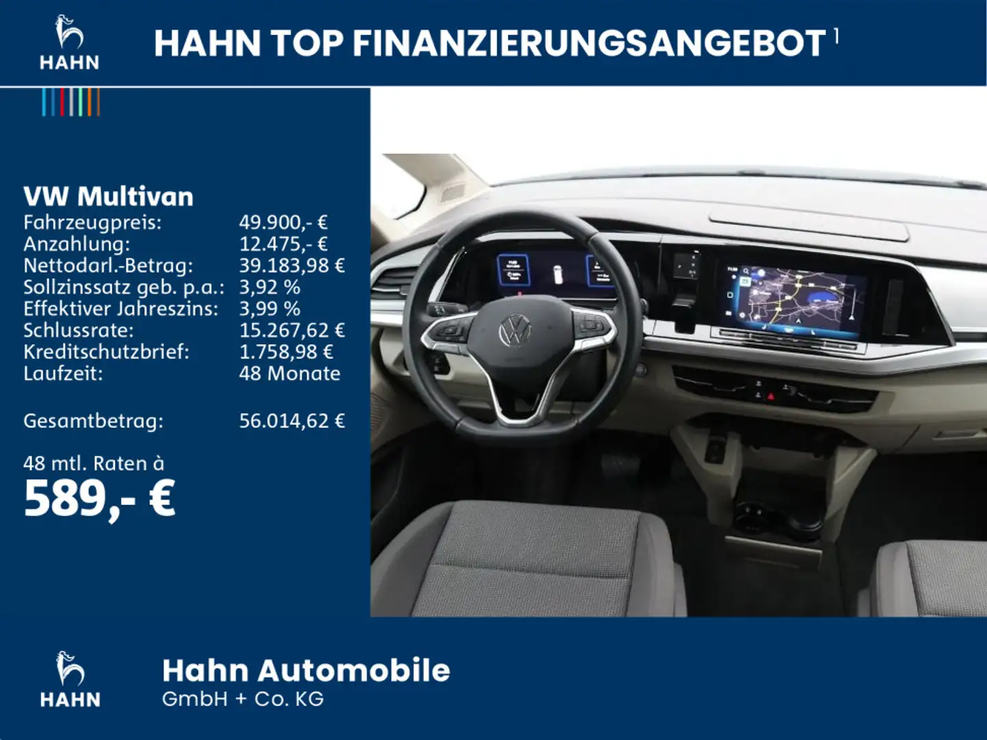 Volkswagen T7 Multivan 110KW Life ACC AHK NAVI Grau - 2