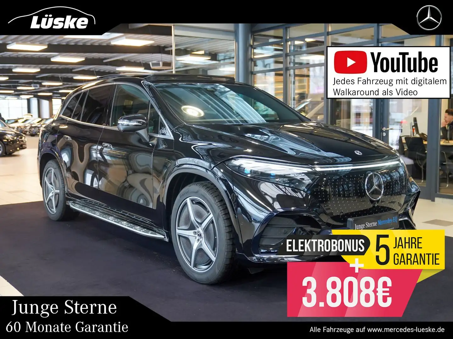 Mercedes-Benz EQS SUV EQS SUV 450+ AMG Line Head-up Pano Burmester AHK Negro - 1