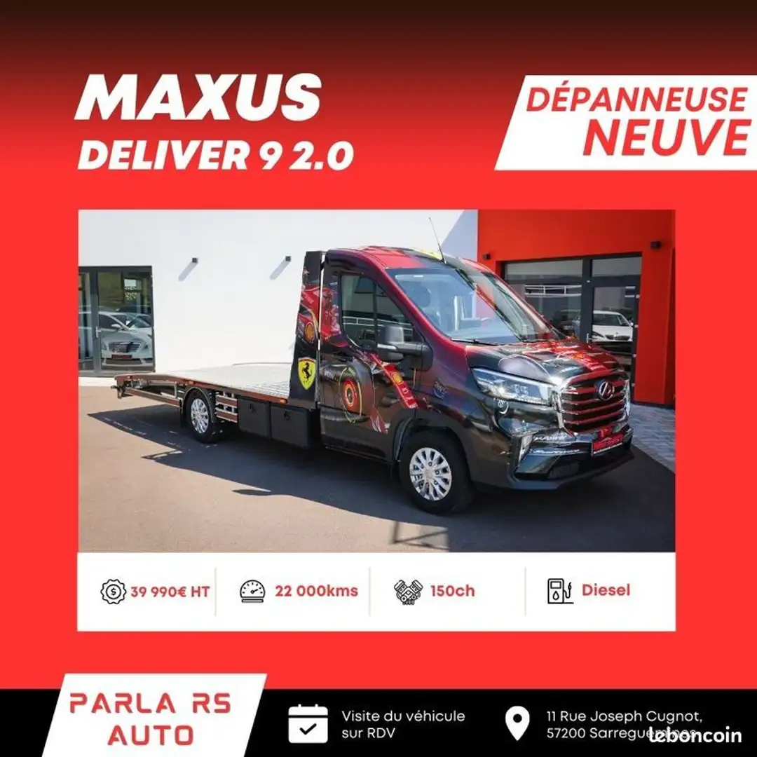 Maxus eDeliver 9 Deliver9 Deliver 2.0 150ch propulsion 2025 – Dépanneuse neuve prête à être immatriculé - 1