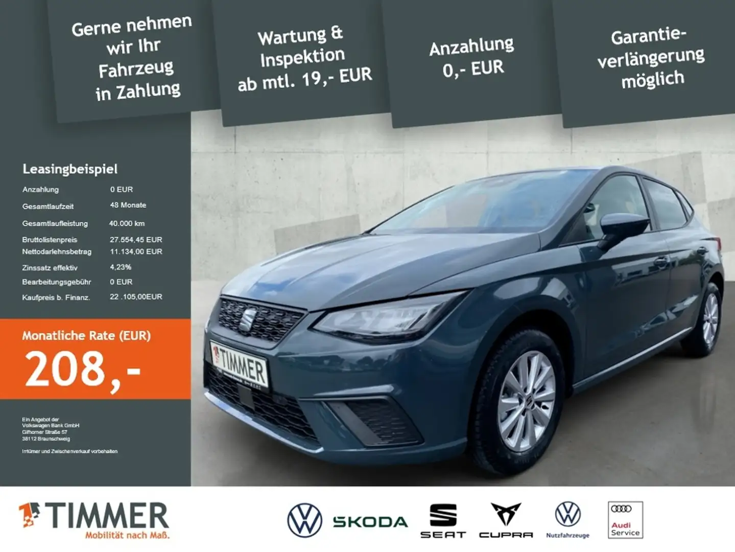 SEAT Ibiza Road Edition 1.0TSI 85kW (116 PS) 6-Gang *SHZ*RFK Blu/Azzurro - 2