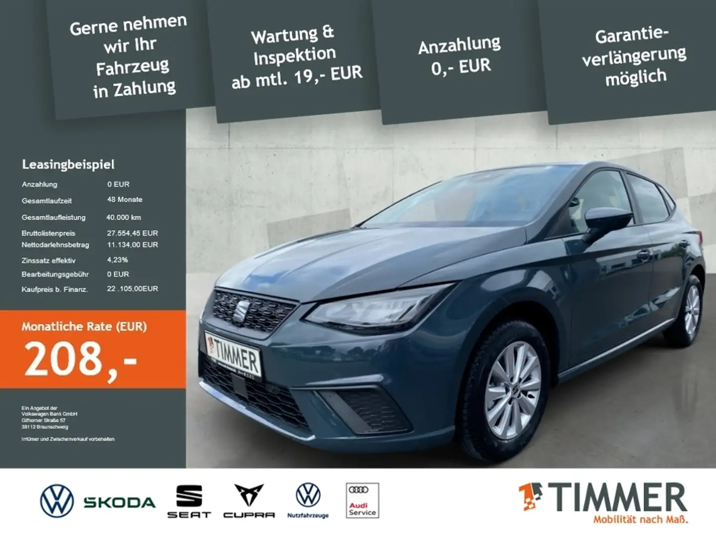 SEAT Ibiza Road Edition 1.0TSI 85kW (116 PS) 6-Gang *SHZ*RFK Blu/Azzurro - 1