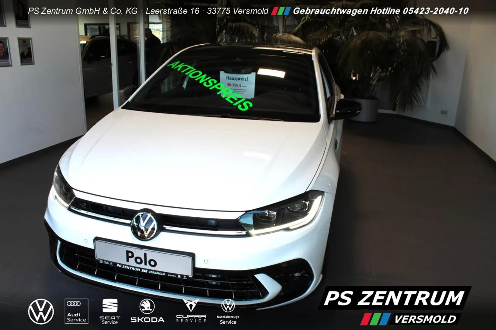 Volkswagen Polo R-Line 1.0 TSI Navi ACC RFK Matrix Sportpaket Weiß - 1