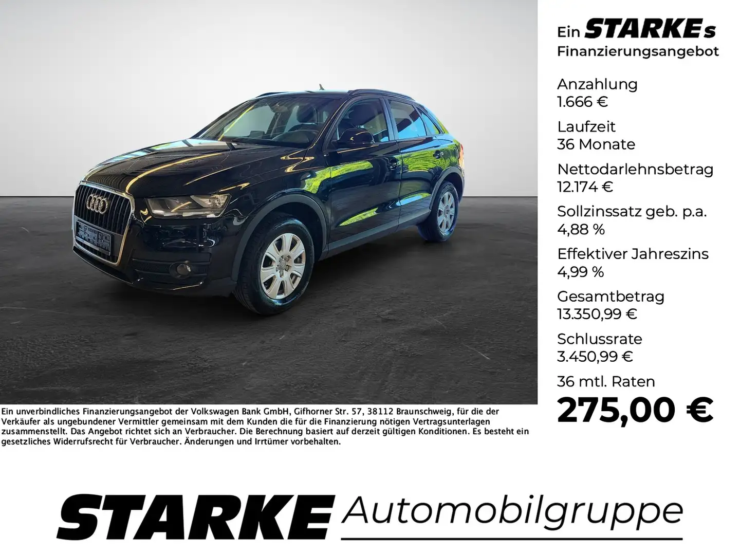 Audi Q3 2.0 TDI Schwarz - 1