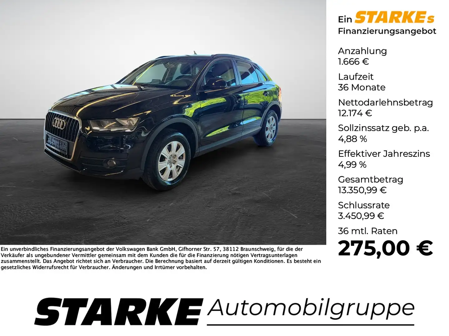 Audi Q3 2.0 TDI Schwarz - 1