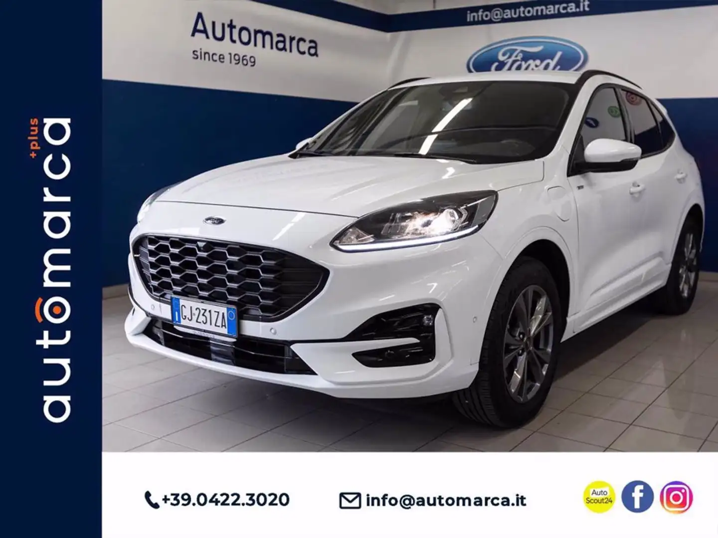 Ford Kuga 2.5 Plug In Hybrid 225 CV CVT 2WD ST-Line Bianco - 1