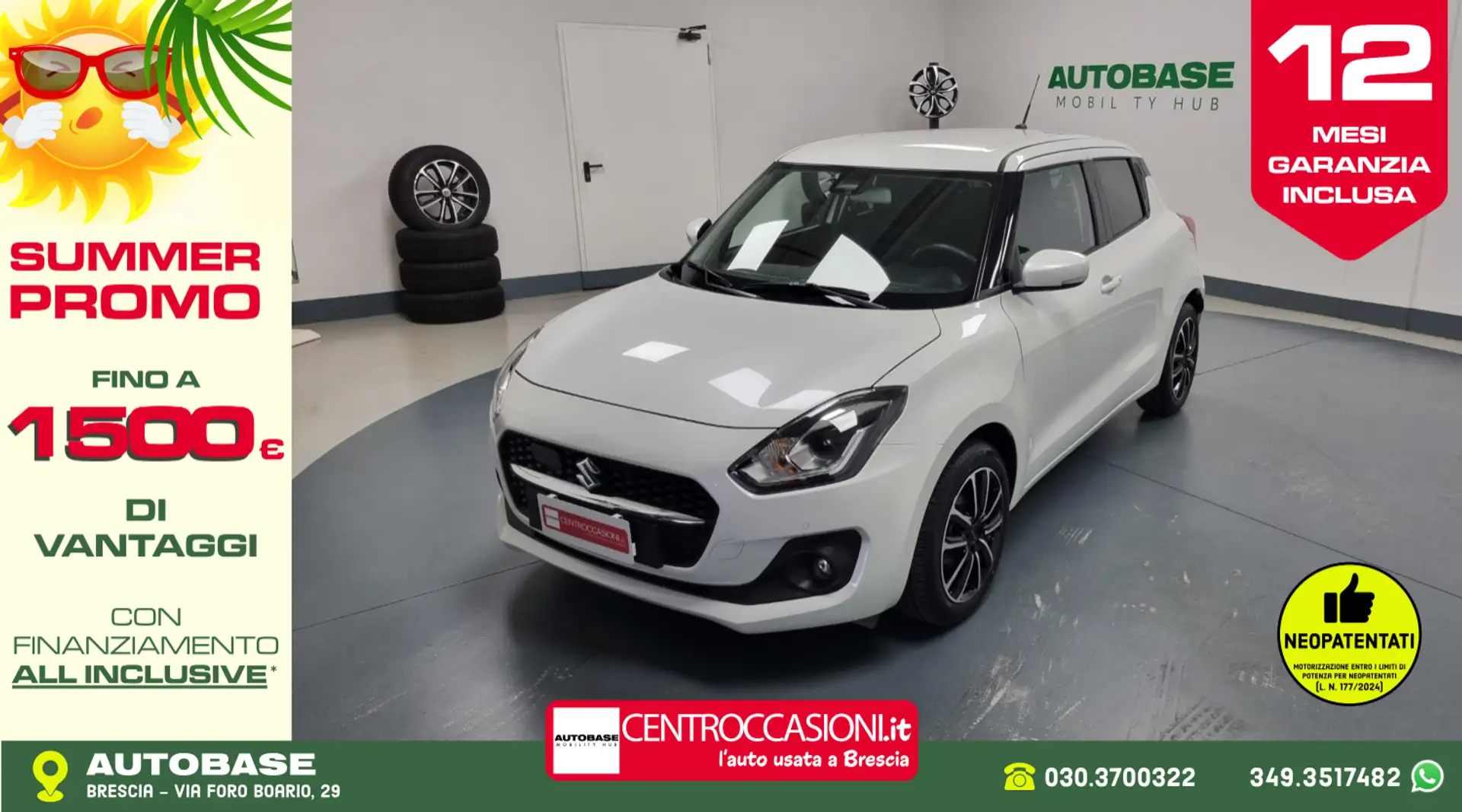Suzuki Swift 1.2h Top 2wd cvt Bianco - 1