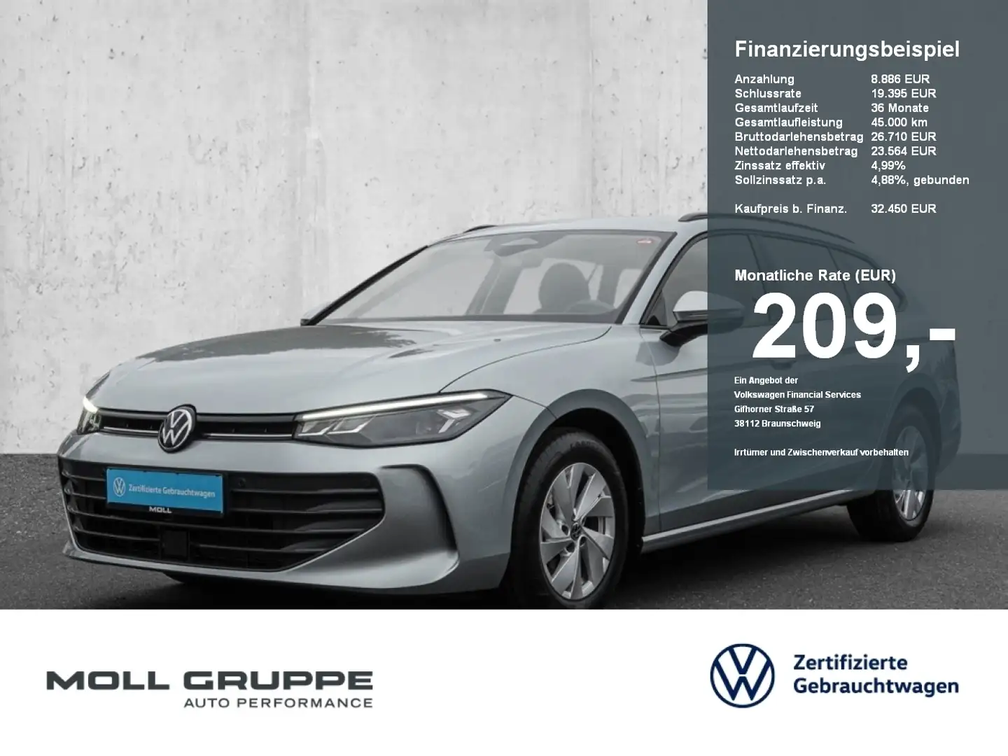 Volkswagen Passat Variant 1.5 eTSI DSG 2xKLIMA ACC AUT KAM Argent - 1