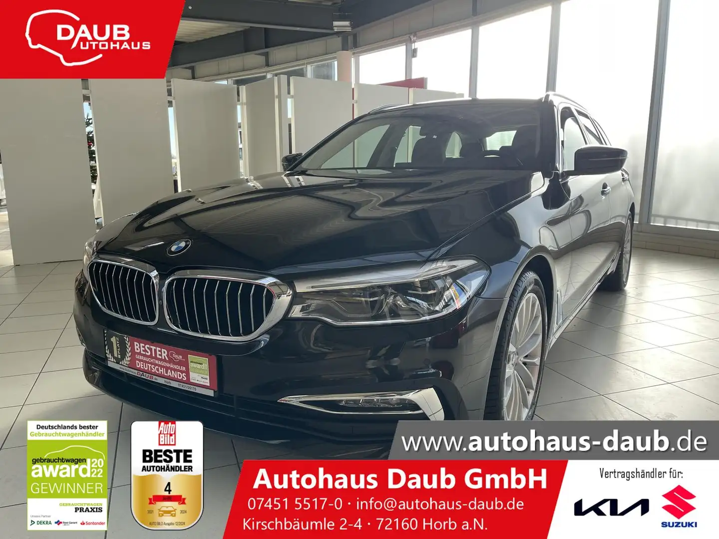BMW 540 d Touring Luxury Line xDrive+Navi+Leder+voll Noir - 1