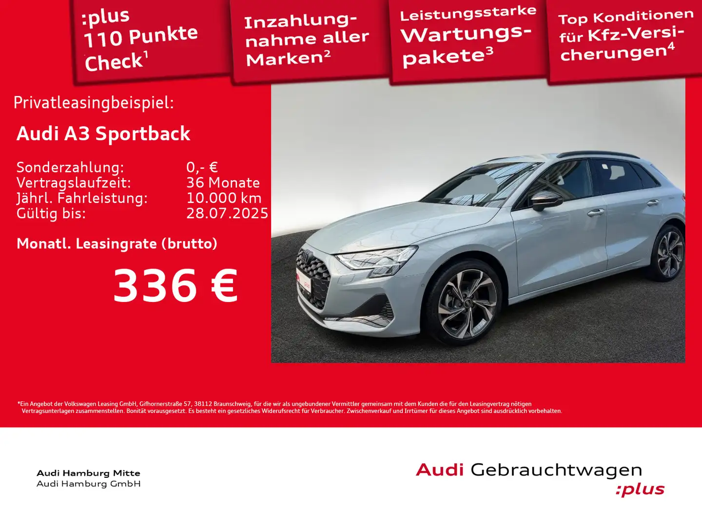 Audi A3 35 TFSI advanced S tronic Navi Matr Grau - 1