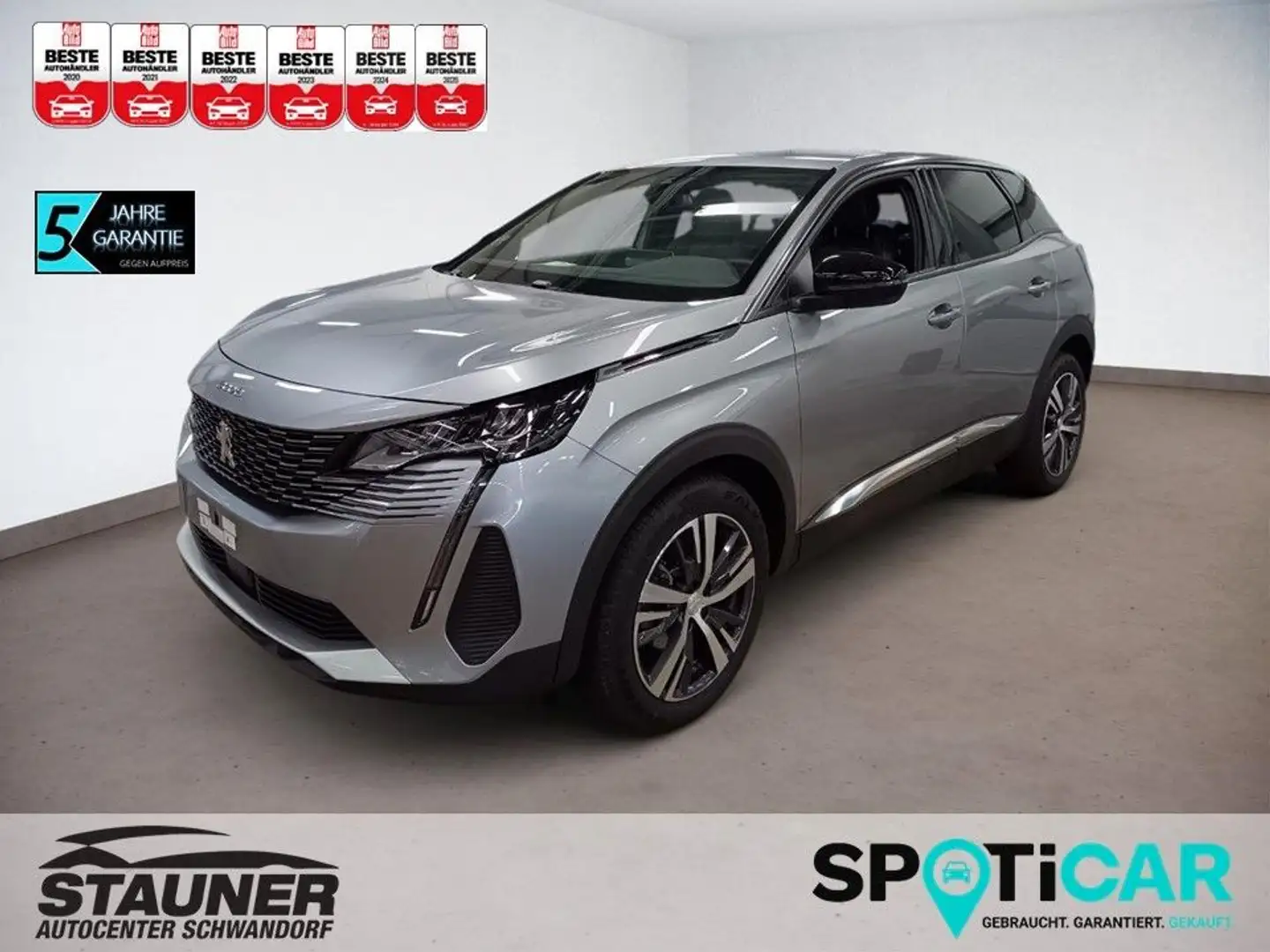 Peugeot 3008 Allure Pack Hybrid 145PS e-DSC6*SHZ*KAMERA* Argintiu - 1