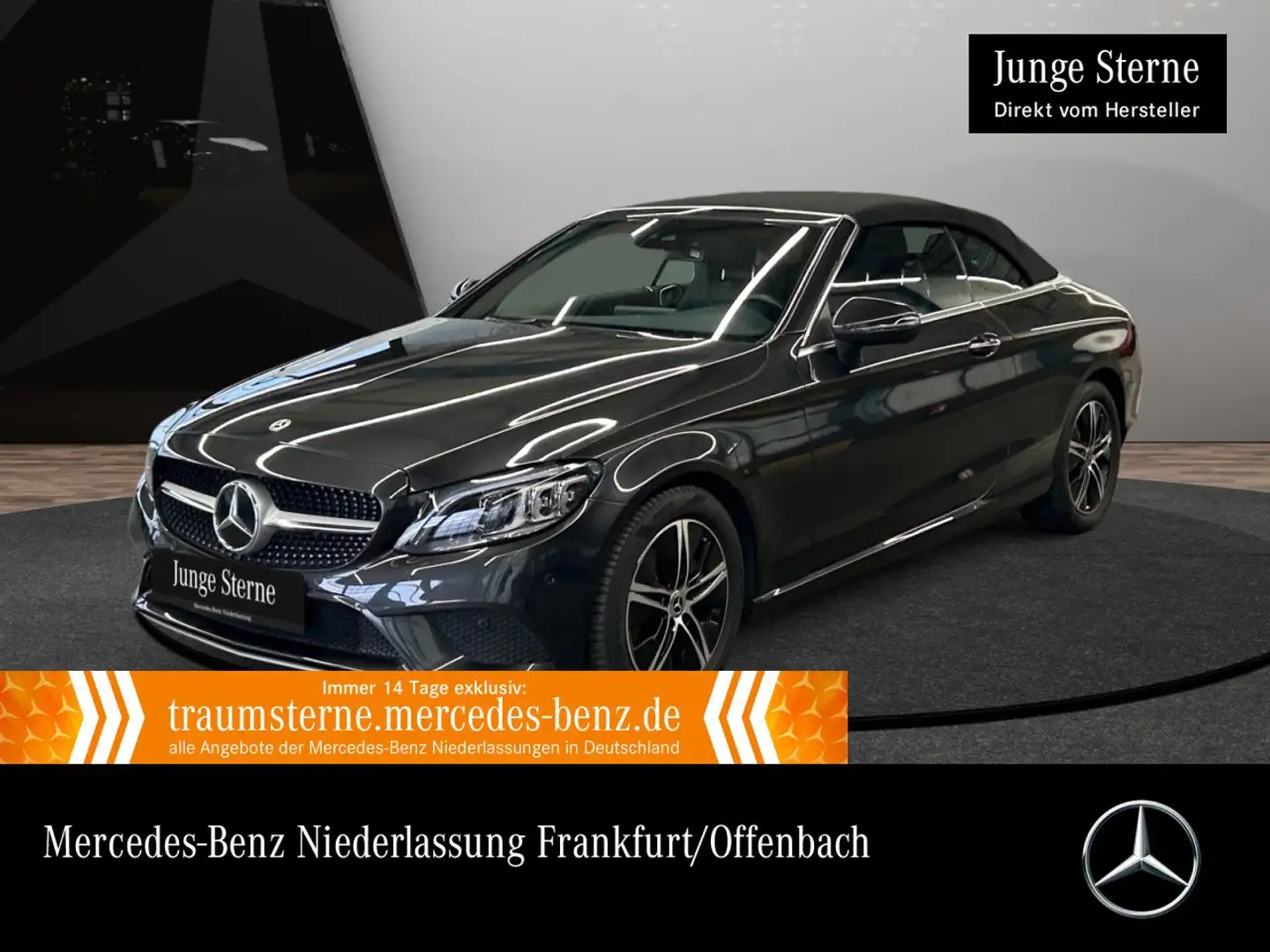 Mercedes-Benz C 220 d Cabrio MULTIBEAM+SITZKLIMA+SPUR+TOTW+9G Grau - 1