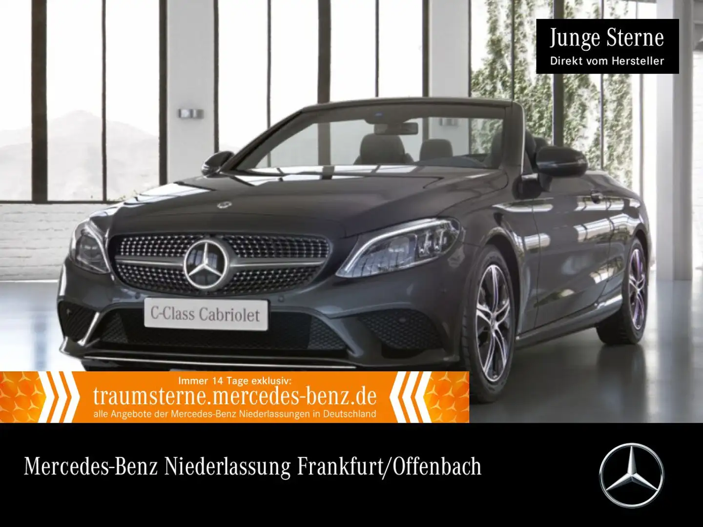 Mercedes-Benz C 220 d Cab. Multibeam Distr+ Sitzklima Airscarf Grau - 1
