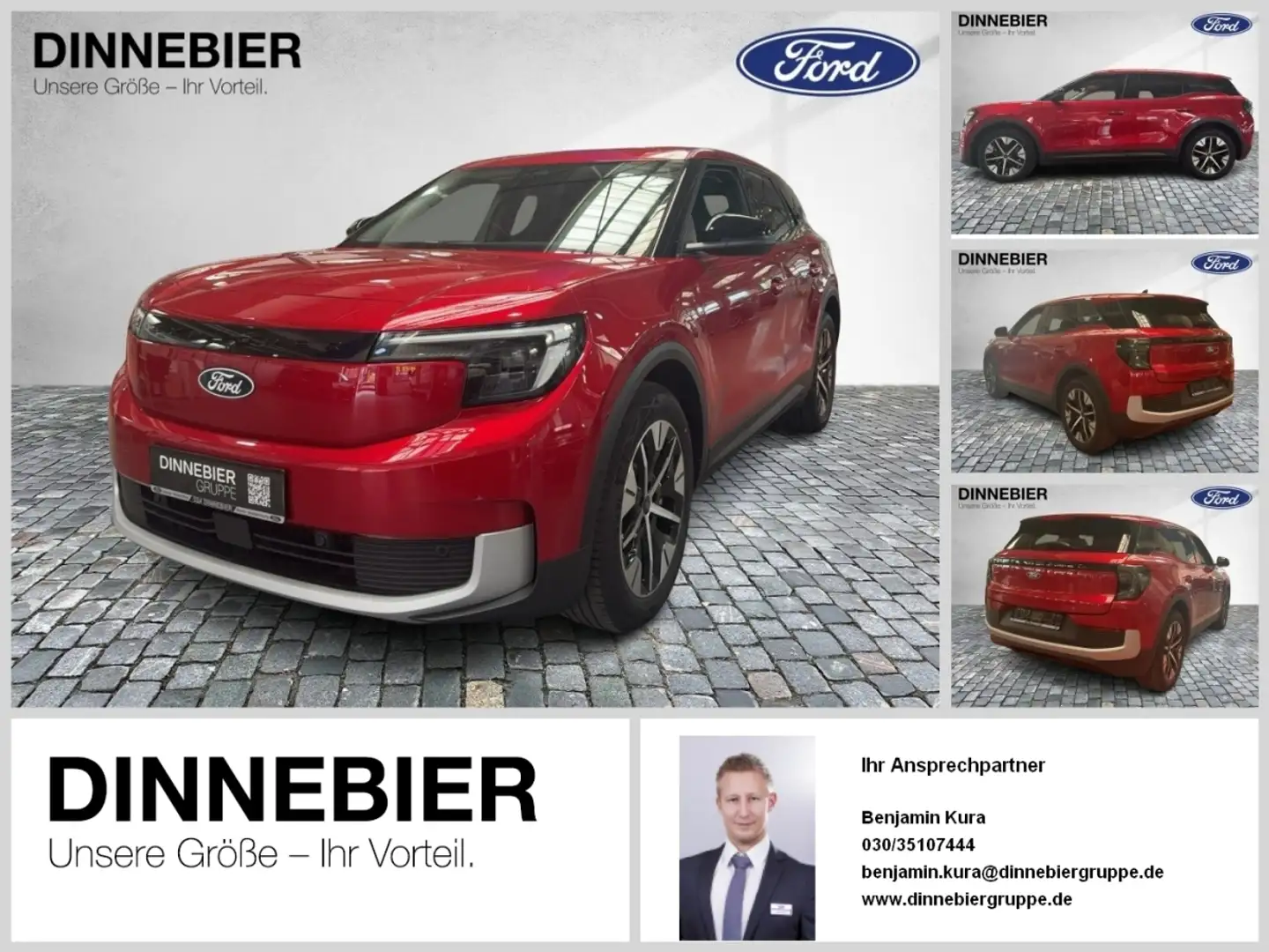 Ford Explorer Explorer 79kWh RWD LED+360°+Navi Rood - 1