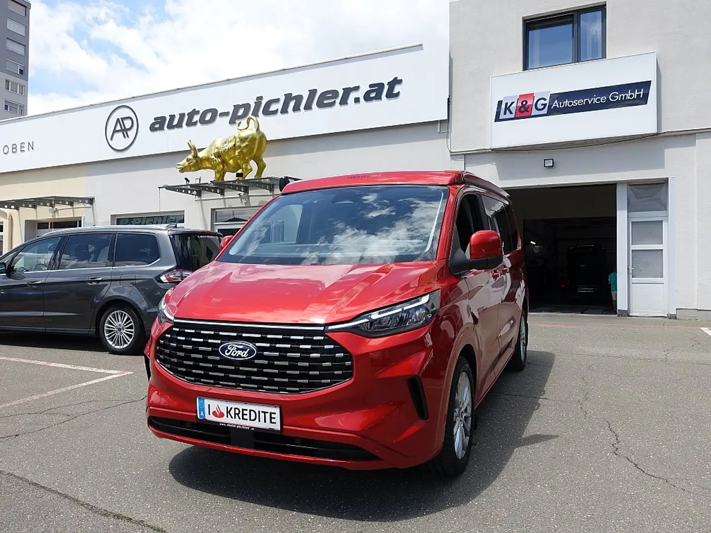Ford Tourneo Custom Nugget Camper 2,0 EcoBlue 320 L1H1 Titanium "Ak... Rood - 1