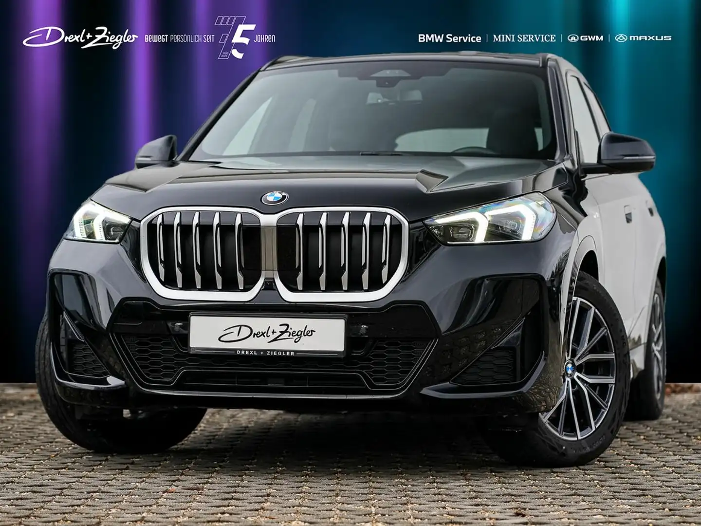 BMW X1 xDrive23d M-Sport AHK PANO ACC HuD H&K 360° Noir - 1