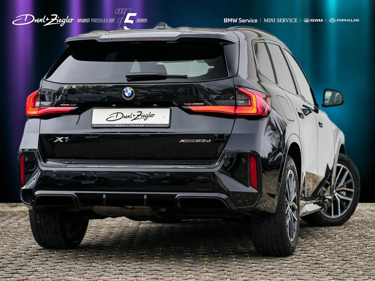 BMW X1 xDrive23d M-Sport AHK PANO ACC HuD H&K 360° Noir - 2