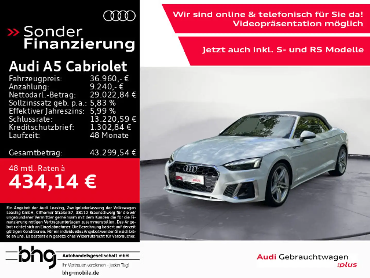 Audi A5 40 TFSI Quattro S-Line Matrix/Kamer Weiß - 1