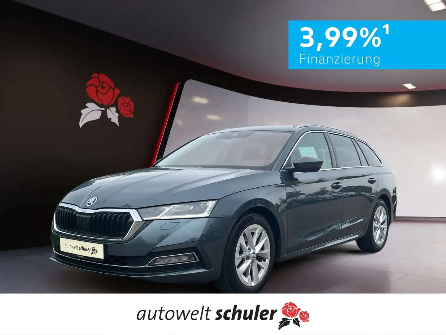 Skoda Octavia Combi 2,0 TDI DSG Style AHK Kamera Grijs - 1