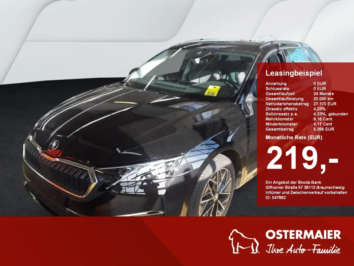 Skoda Octavia Combi SELECTION 1.5TSI 150PS LED.NAVI.SHZG.ACC.KAM Schwarz - 1