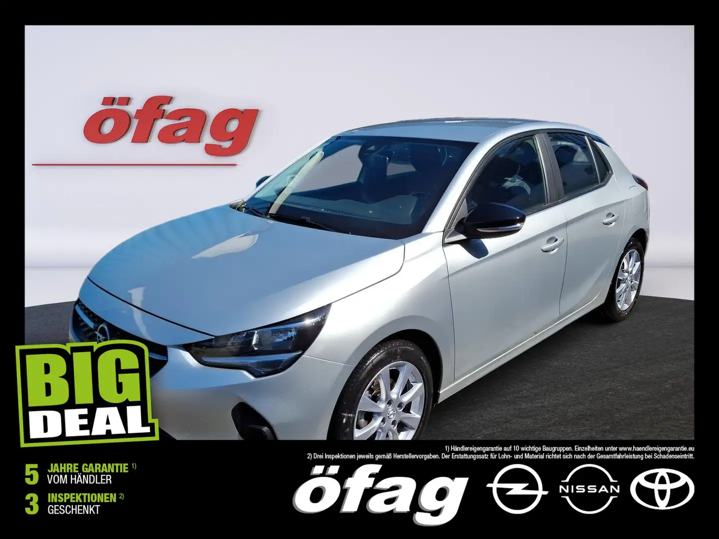 Opel Corsa 1.2 Euro 6.4 Edition Silber - 1