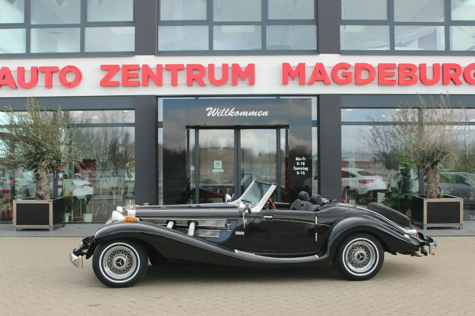 Mercedes-Benz 500 K Replika Heritage/Dodge,Cabrio,Oldtimer,RAR Zwart - 1