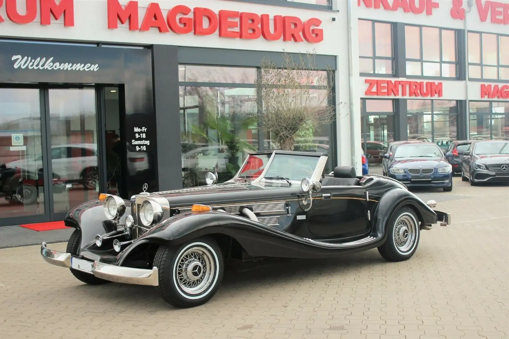 Mercedes-Benz 500 K Replika Heritage/Dodge,Cabrio,Oldtimer,RAR Černá - 2