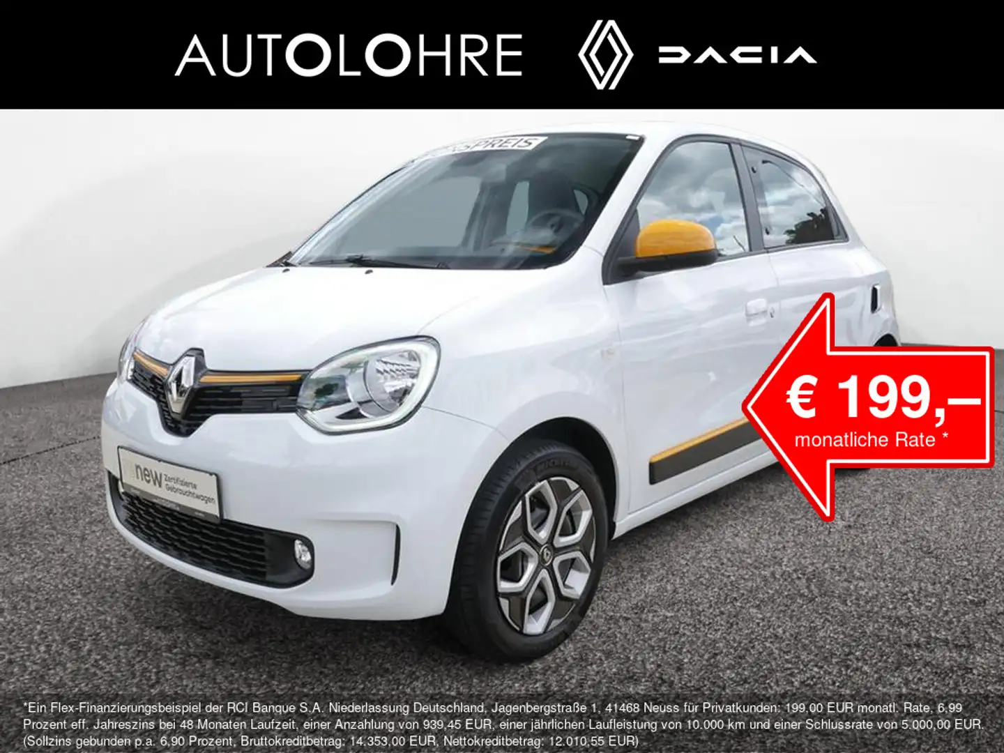 Renault Twingo Equilibre SCe 65 KLIMAAUTOMATIK Alb - 1
