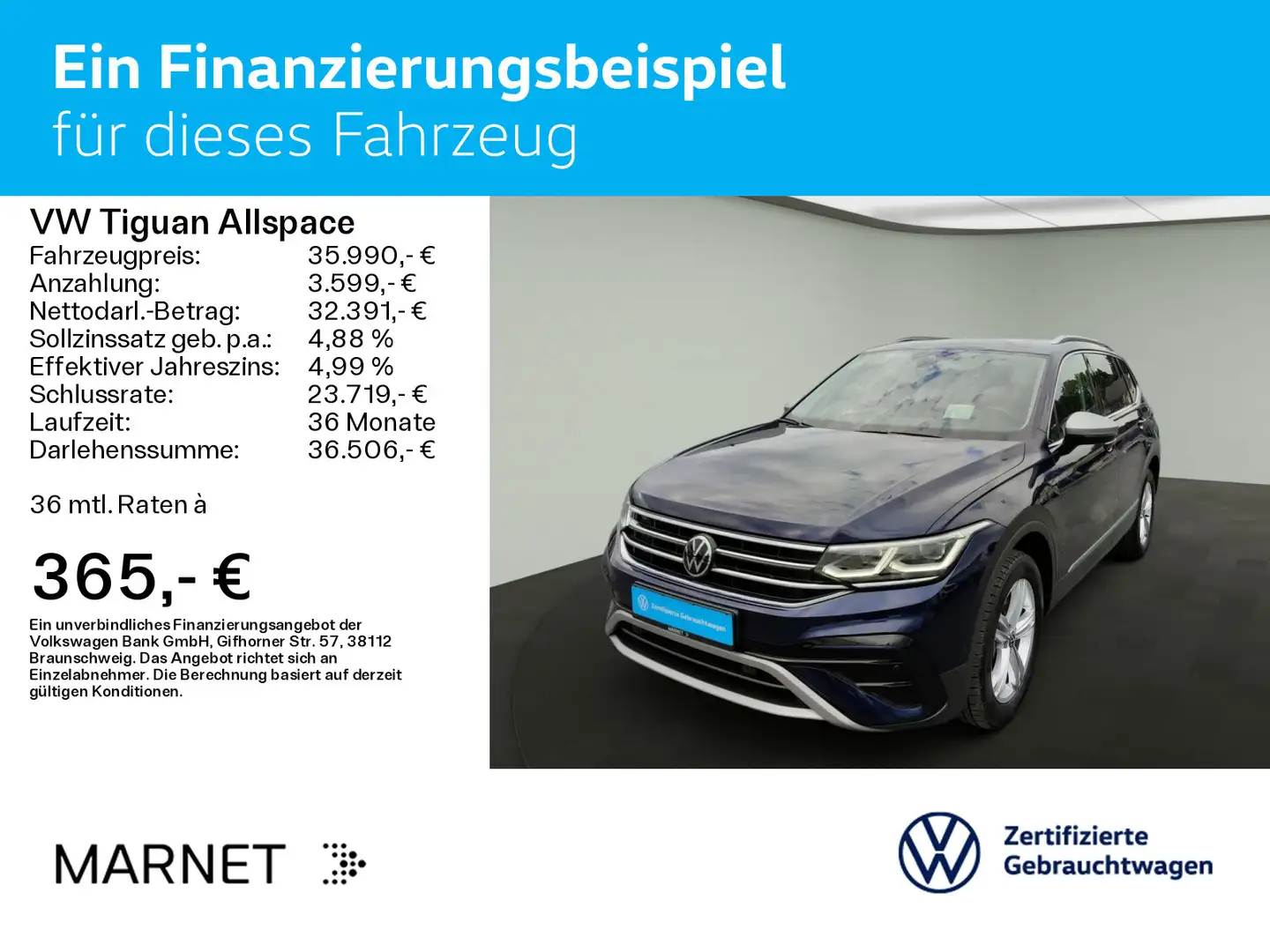 Volkswagen Tiguan Allspace 2.0TSI DSG Elegance Pano Navi To Blu/Azzurro - 2