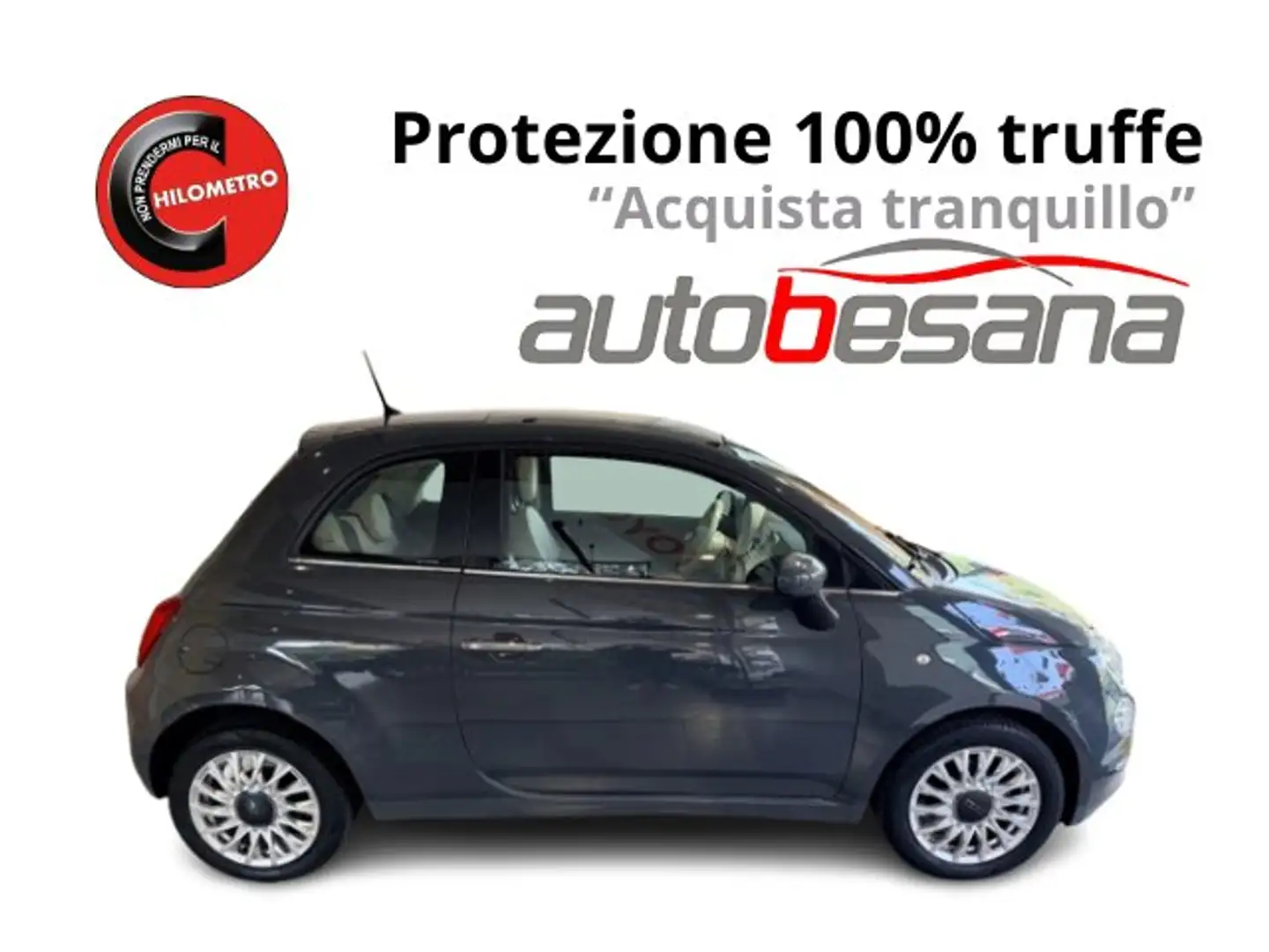 Fiat 500 1.2 Lounge Grau - 1