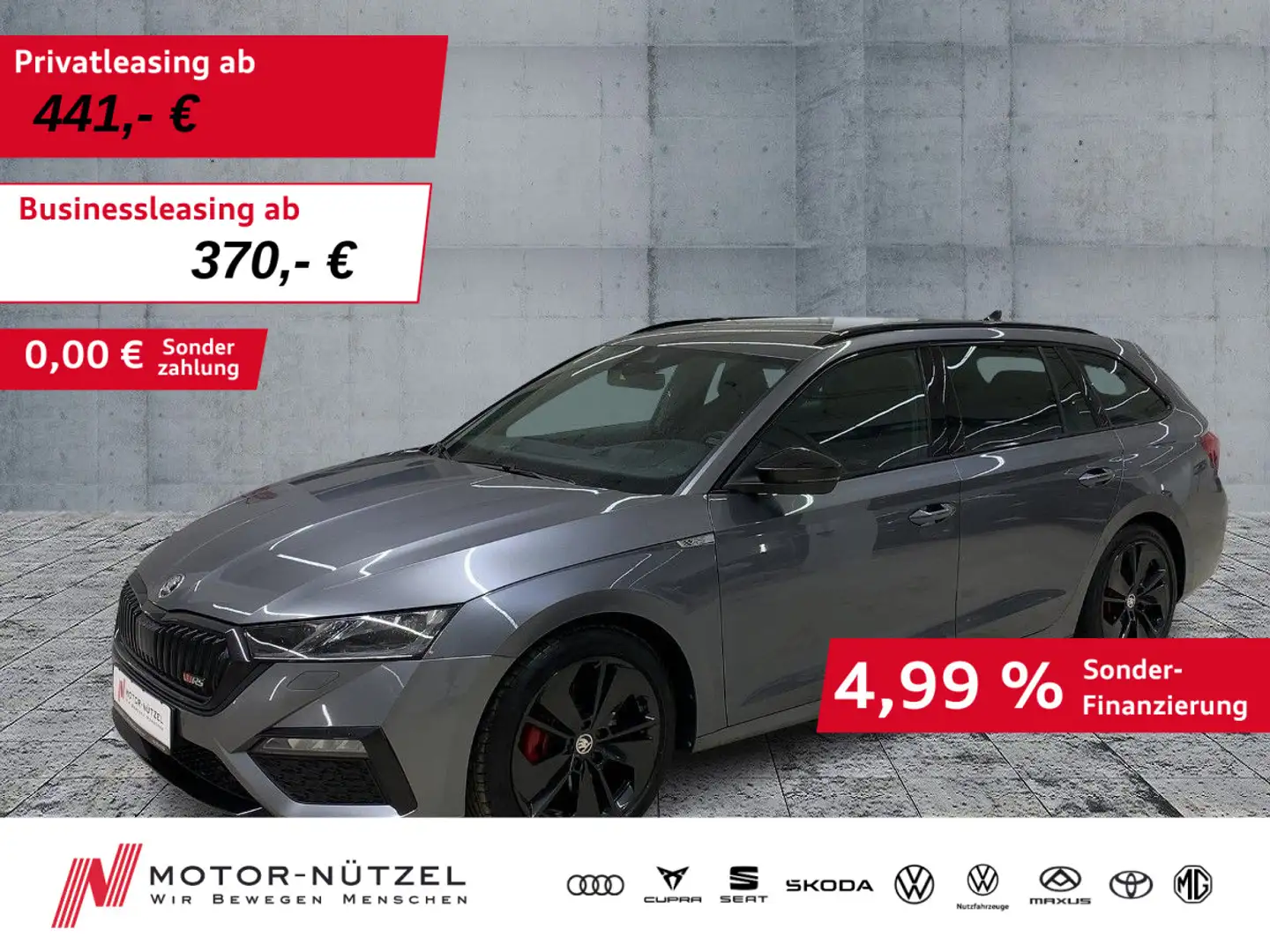 Skoda Octavia Combi RS 2.0 TDI DSG MATRIX+NAVI+ACC+AHK Grau - 1