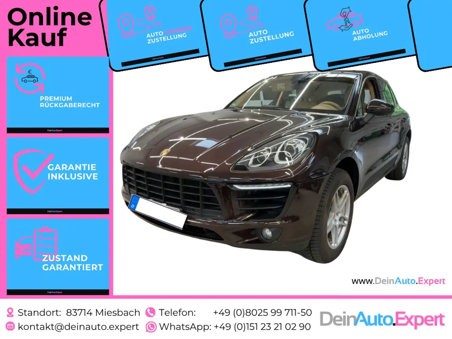 Porsche Macan S Diesel Allrad PDK *PANO*AHK*XENON*CarPlay*ParkA Braun - 1