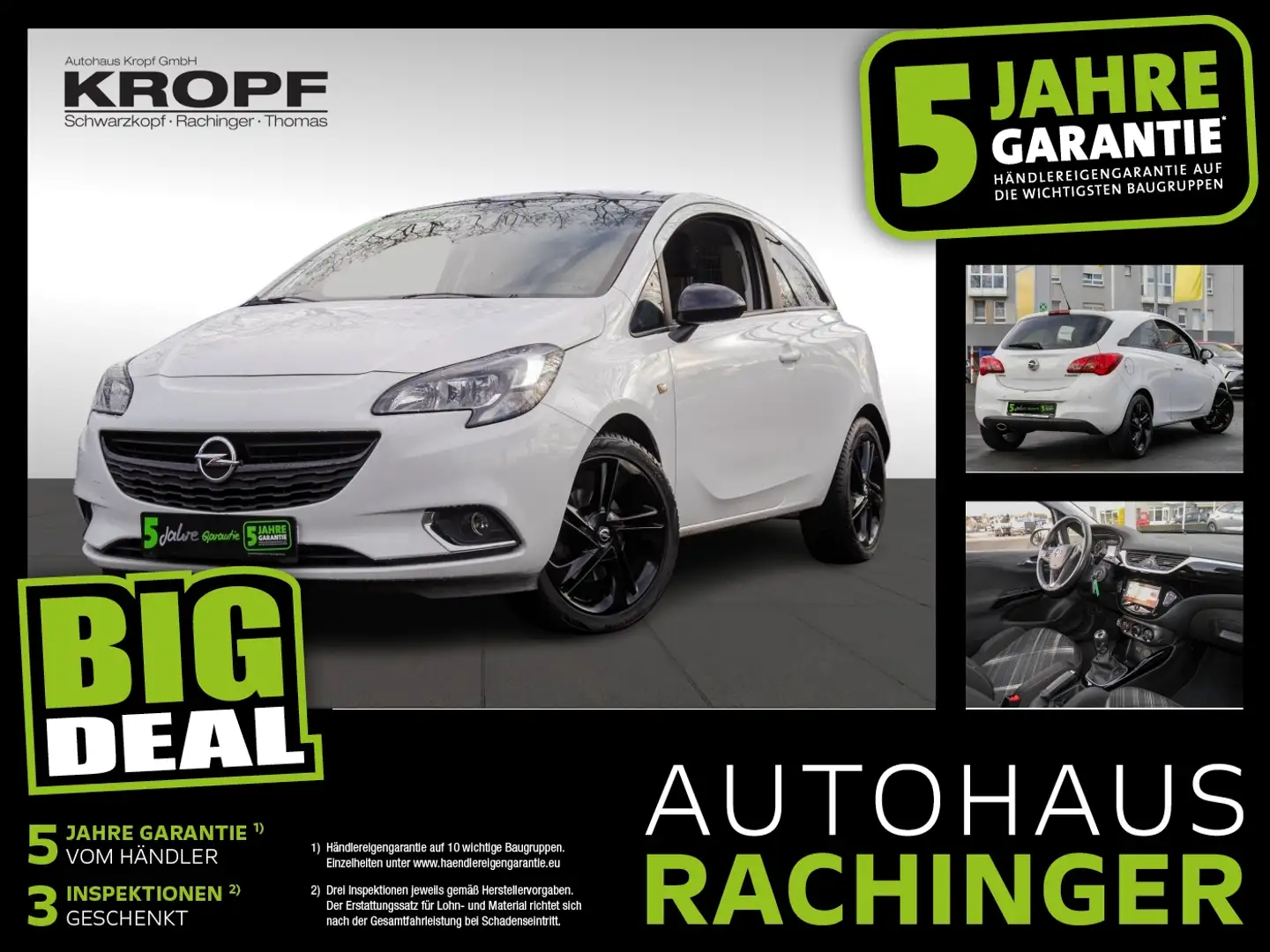 Opel Corsa E 1.0 Turbo ecoFlex **KlimaA SHZ** Blanc - 1