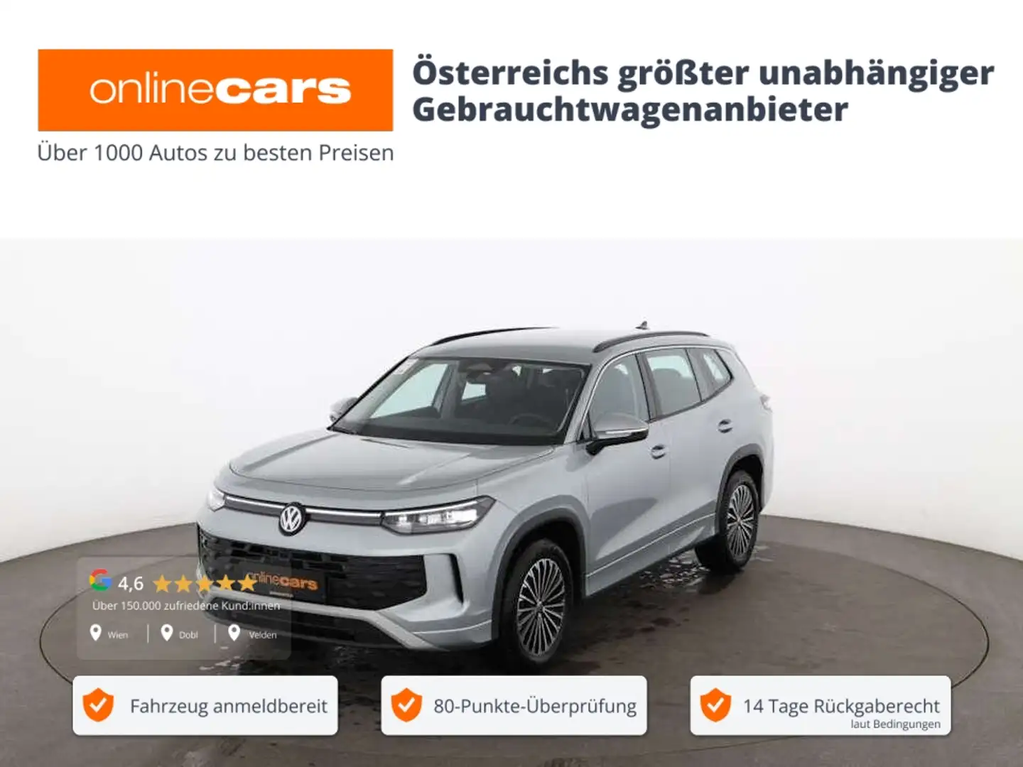 Volkswagen Tayron 2.0 TDI 4Motion Life Aut 7-SITZER MATRIX Silber - 1