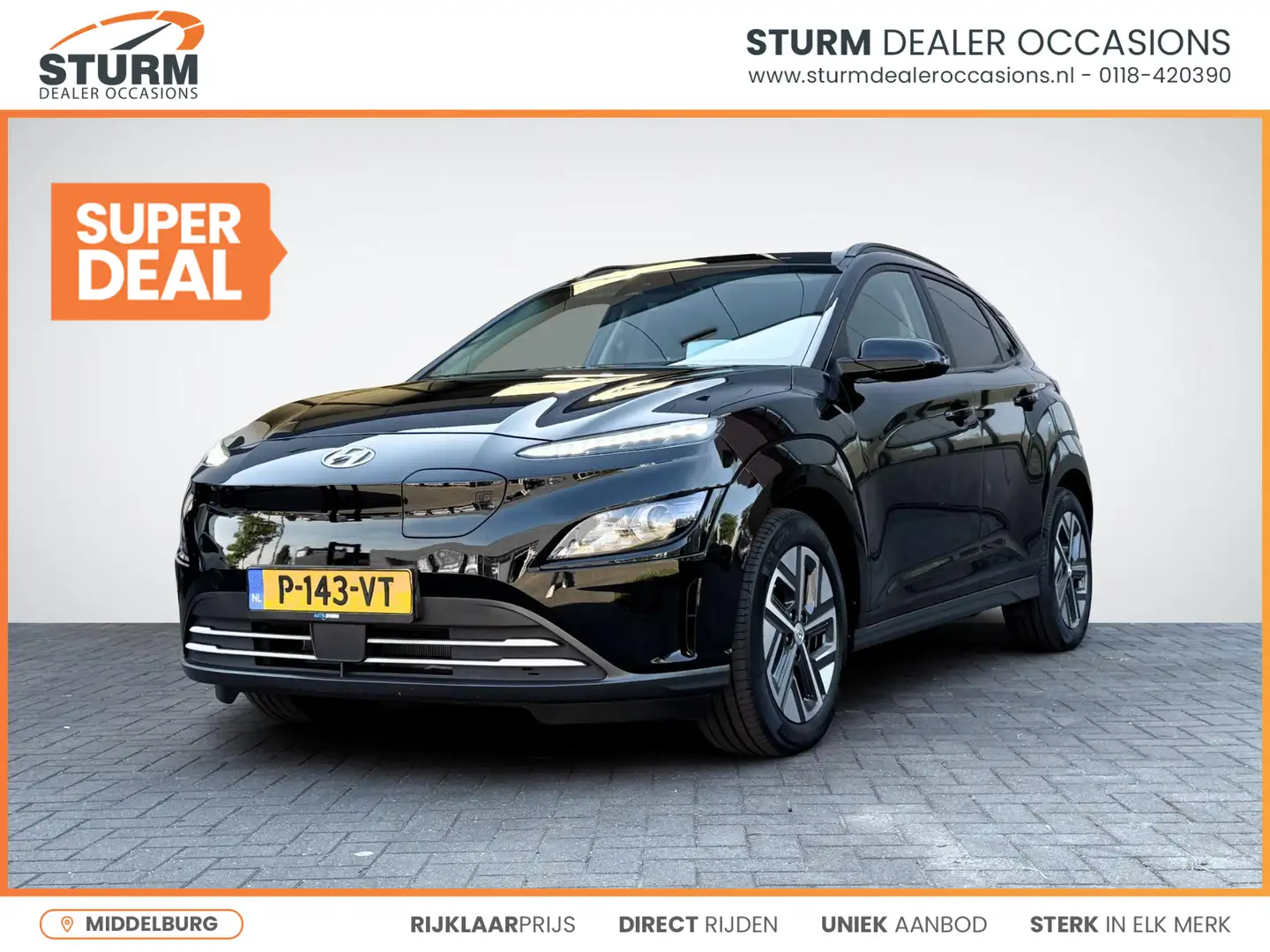 Hyundai KONA EV Fashion 64 kWh | Navigatie | Camera | Head-Up D Noir - 1