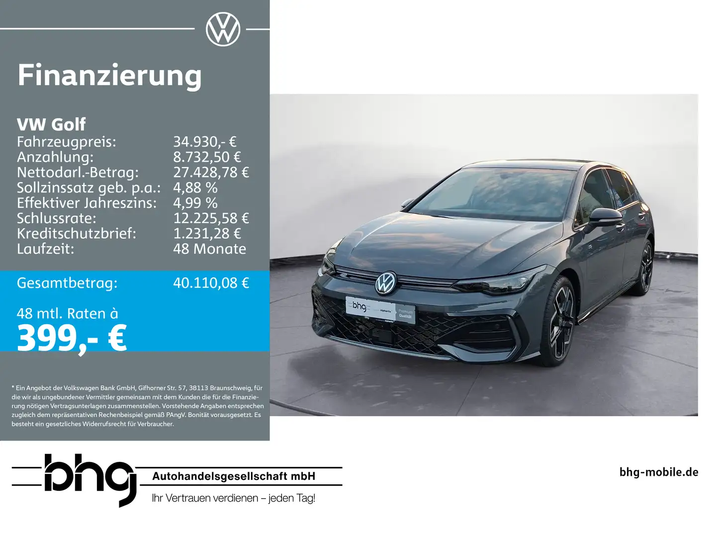 Volkswagen Golf R-Line 1,5 eTSI OPF DSG Gris - 1
