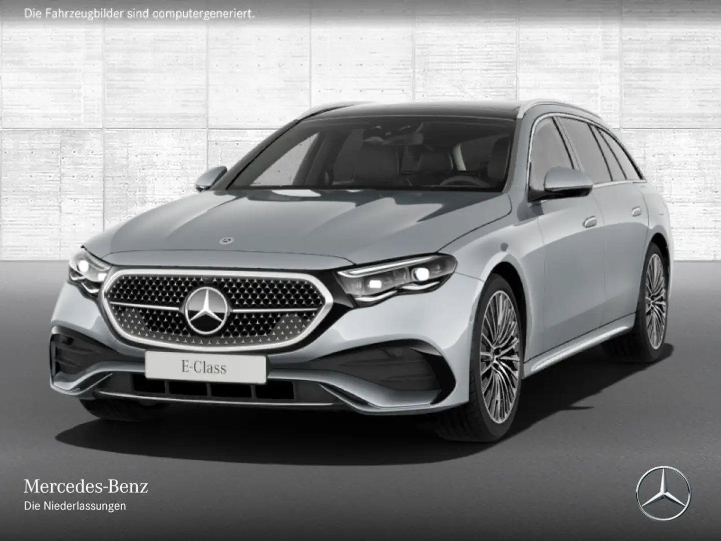 Mercedes-Benz E 300 de T 4M AMG Fahrass 360° Airmat Pano Distr+ Silber - 2