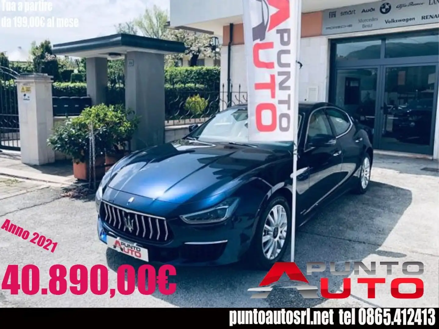 Maserati Ghibli L4 330 CV MHEV Granlusso CAMERA 360 Blu/Azzurro - 1