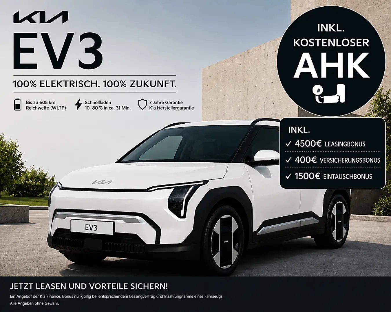 Kia EV3 FWD 81,4kWh Long Range Earth Weiß - 1