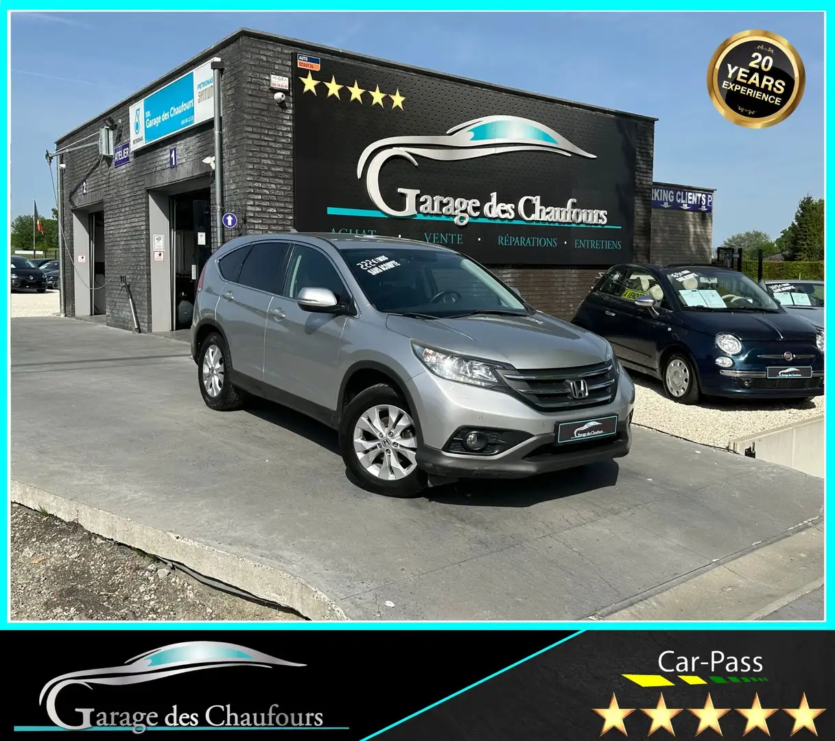Honda CR-V 1.6 i-DTEC 2WD - ! 1er Propr. ! - Attelage - Eu5b Gris - 1