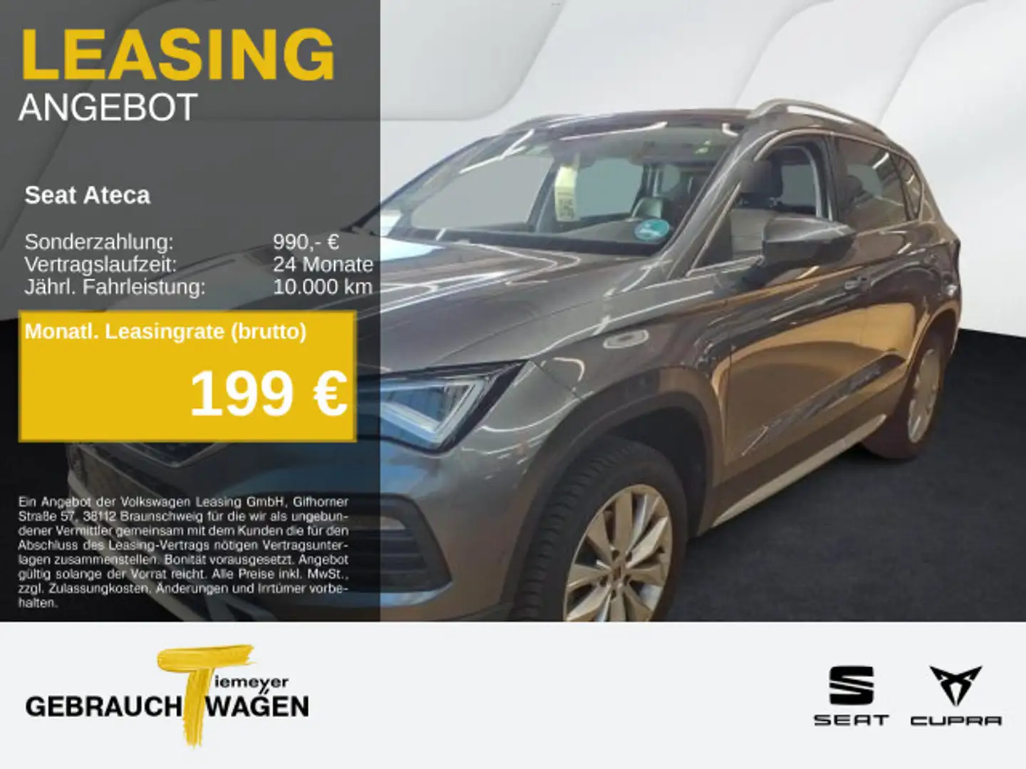 SEAT Ateca 1.5 TSI DSG X-PERIENCE AHK SIDE-ASSIST LED Grau - 1