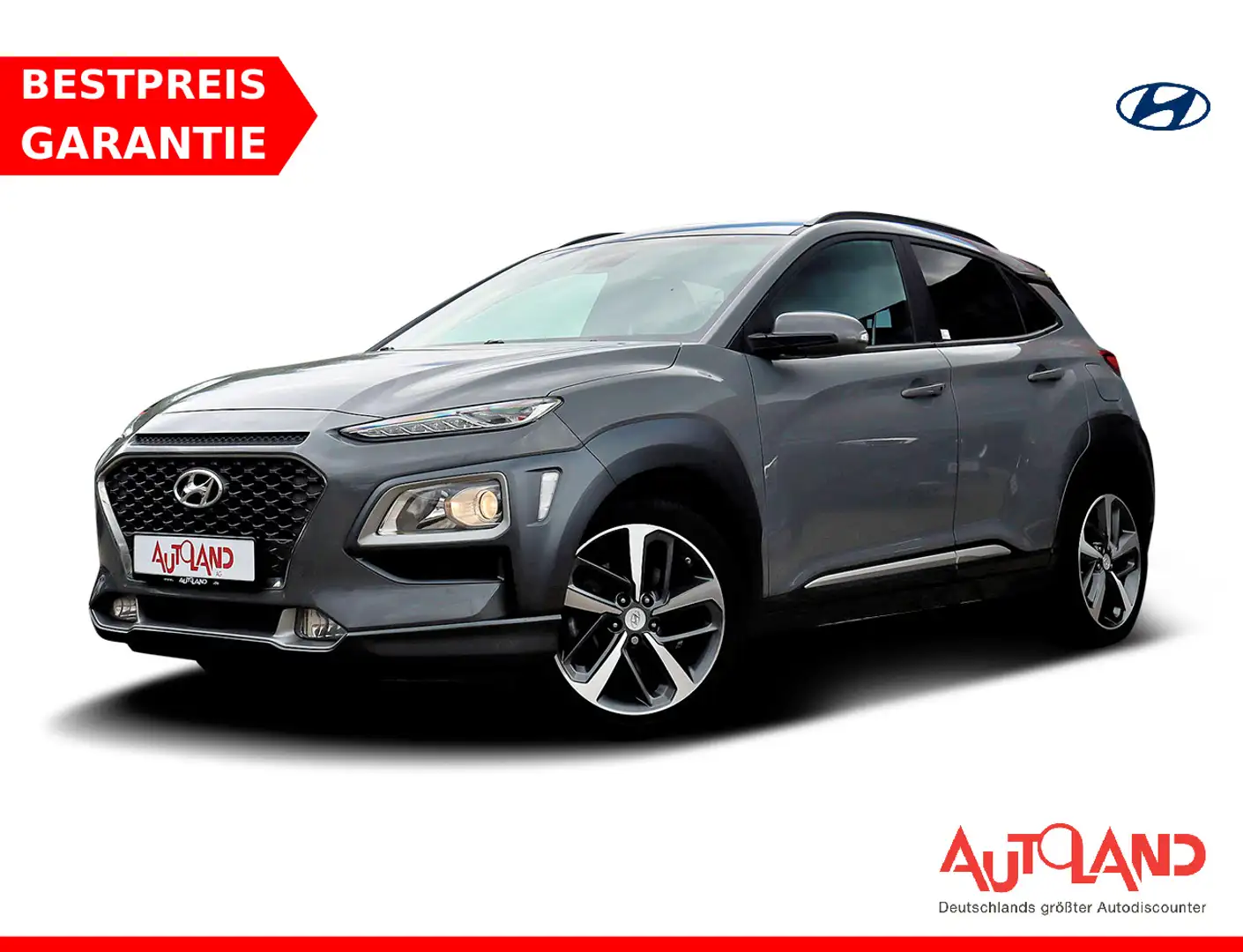 Hyundai KONA 1.6 T-GDI Style DCT Navi Klimaaut. PDC DAB Grau - 1
