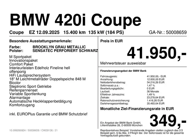BMW 4 Series view 2
