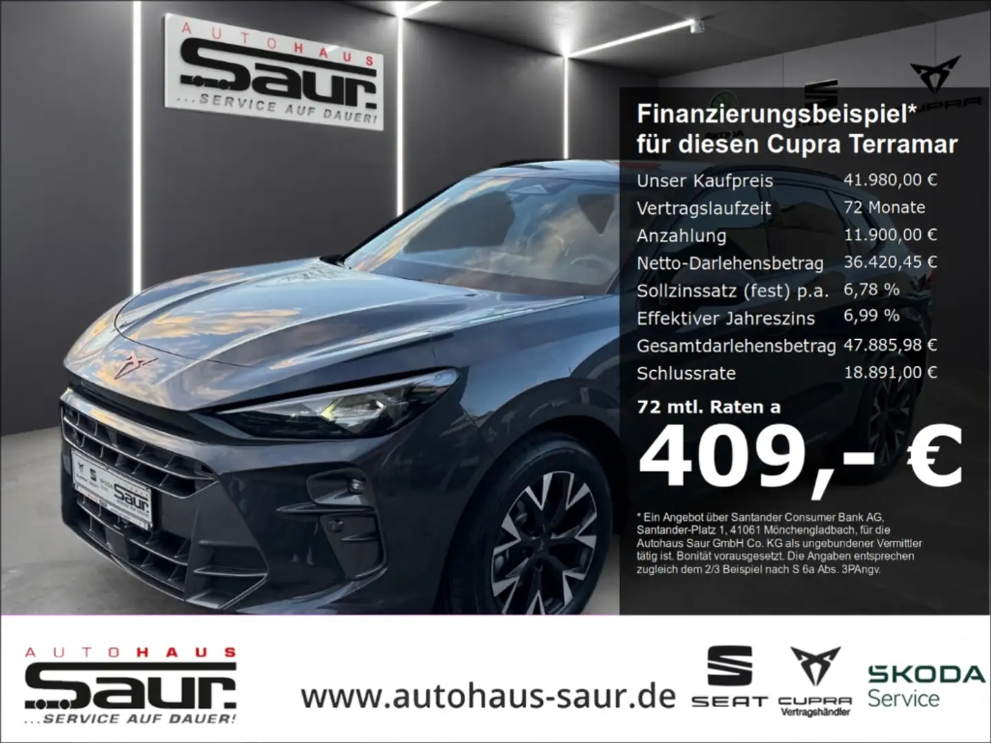 CUPRA Terramar 1.5 eTSI DSG AHK SENNHEISER RÜCKFAHRKAMERA Gris - 1
